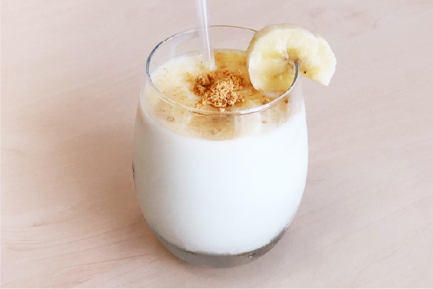 Banana-walnut natto smoothie