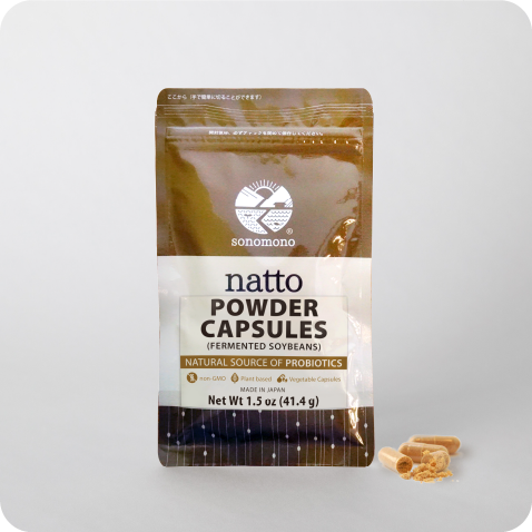 Natto powder capsules, non-GMO